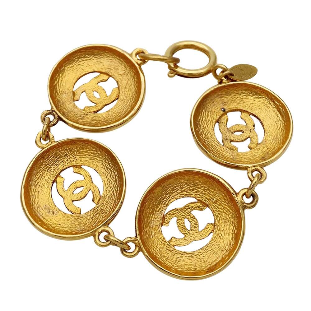 CHANEL Gold Logo Charm Bracelet - Picture 2 of 10